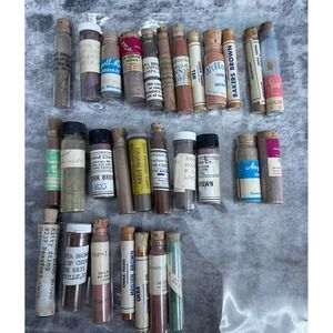 Vintage China Paint Powder Lot 27 Pcs Brown Tan Willoughby Chapman Porcelain